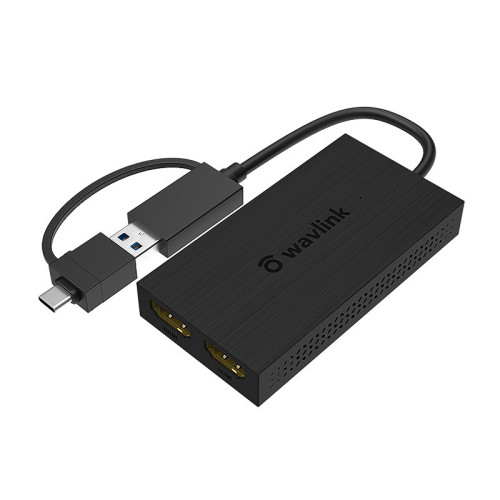 WAVLINK 4K高清同屏擴展器USB3.0-USB-C轉雙HDMI顯示適配器