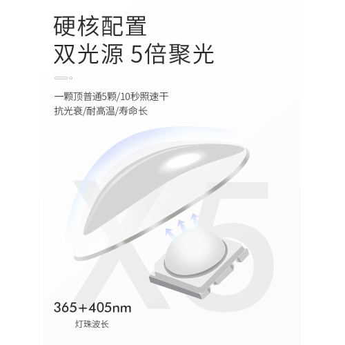 LUGX洛爵絲蓄電款美甲燈60W智能速乾不黑手光療機美甲店專用烤燈
