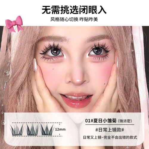 萌寵全系列免膠假睫毛書！萌睫尚品山茶花小雛菊奶貓眼睫毛書自然