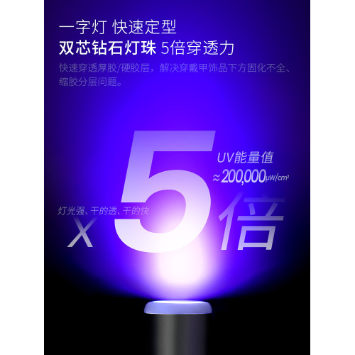 LUGX蓄電款磁吸手持一字燈美甲燈一體式速乾烤燈美甲店專用光療機