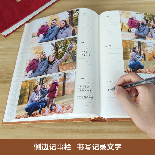 廣美布面紙芯相冊復古照片影集明信片收納冊4r6寸相冊本