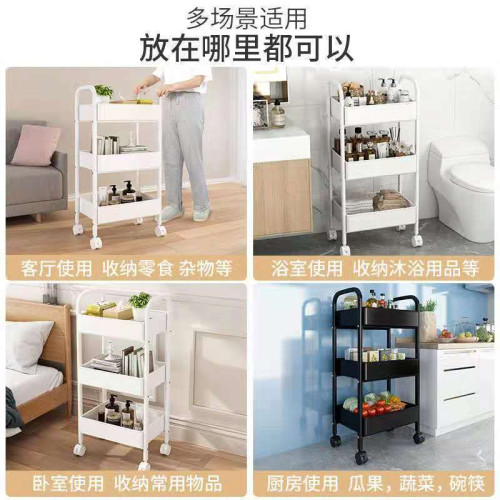 手推車置物架落地多層家用臥室移動零食廚房多功能儲物收納架