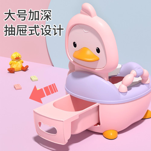 寶寶加大加厚便盆尿盆兒童馬桶座便器嬰兒抽屜式盆小孩卡通座便器