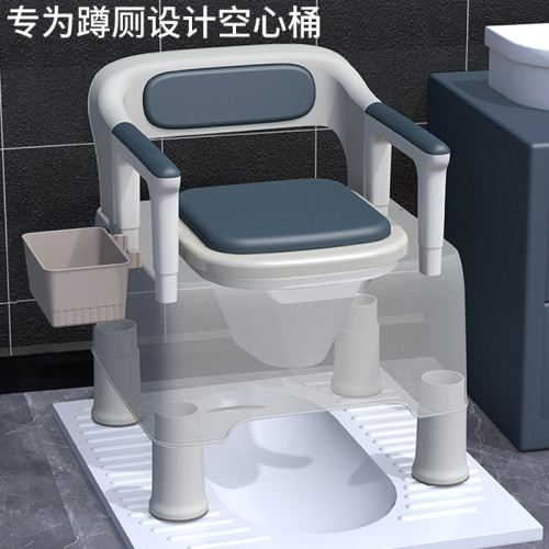 坐便椅家用可攜式蹲厠簡易便盆孕婦老人移動尿桶坐便器室內成人馬桶