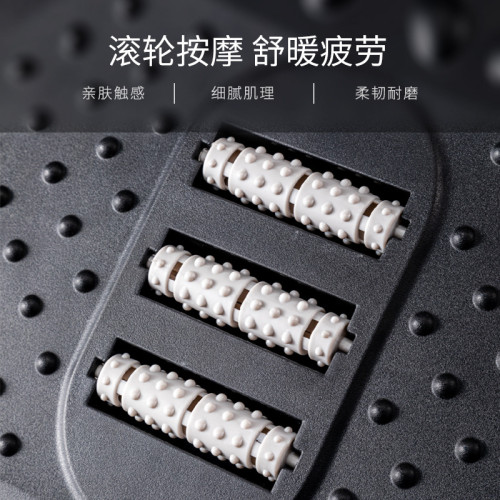 嚴選公室按摩腳踩凳桌下墊腳凳帶滾輪擱腳神器浴室按摩踩腳凳