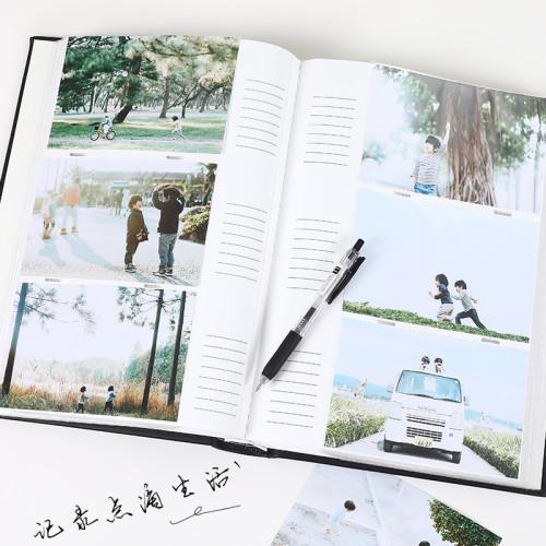 紙芯相冊本6寸家庭成長大容量插頁影集影樓高檔PU皮革復古