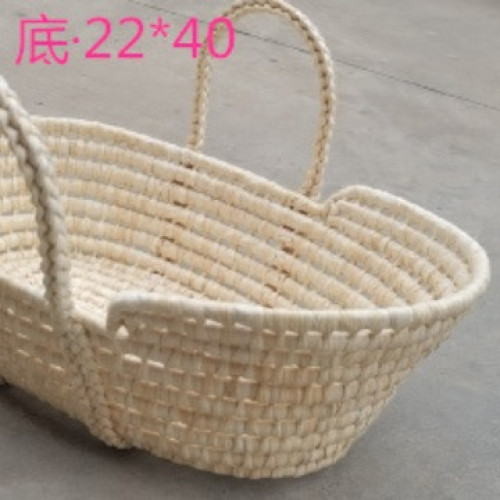 草編新生嬰兒籃子手提籃寶寶睡藍月子拍照外出平躺可攜式手提嬰兒籃