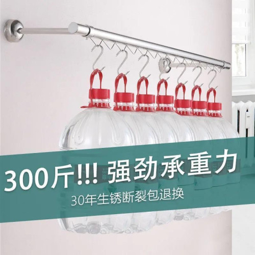 防風晾衣桿 304不鏽鋼固定晾衣架單雙桿陽台曬衣架室內外頂裝側裝