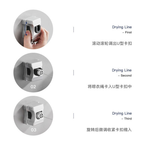 晾衣繩室內戶外免打孔隱形雙線伸縮曬衣繩家用出租屋晾衣架鋼絲桿