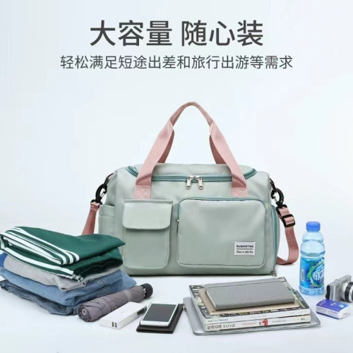 時尚運動旅行收納包衣服收納袋大容量行李袋子單肩包牛津布旅行包