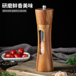 相思木鬍椒研磨器廚房亞克力透明花椒海鹽黑鬍椒磨陶瓷磨芯調味瓶