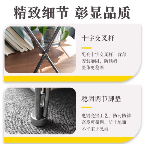 日式鋼木置物架書架落地多層客廳陽台儲物架家用廚房微波爐收納