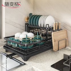 家用碗架瀝水架碗碟收納小型碗櫃廚房置物架多層收納用品碗碟架子