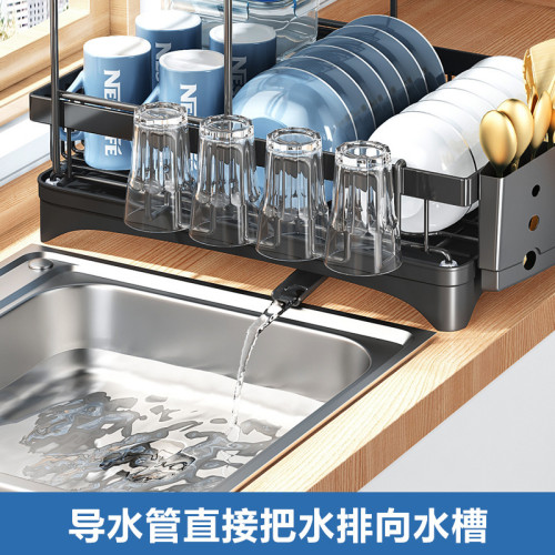 廚房碗架瀝水架碗筷盤碟收納置物架家用多功能台面碗櫃