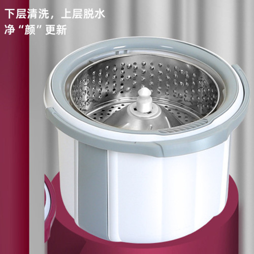 嘉仕潔旋轉拖把套裝家用懶人乾溼兩用免手洗拖布桶拖地單桶拖把