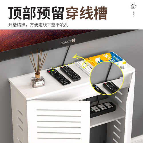 路由器收納盒wifi多媒體盒遮擋箱機頂盒網線插排遮醜落地收納櫃
