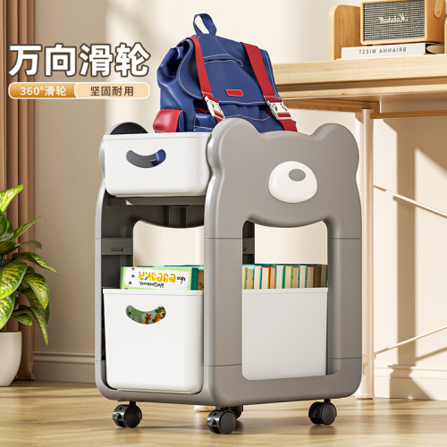 書包零食置物架可移動小推車桌下書本收納架學生家用宿舍桌面書架