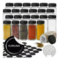 調料瓶套裝4oz120ml燒烤玻璃調料罐貼紙香料撒料瓶小分裝瓶