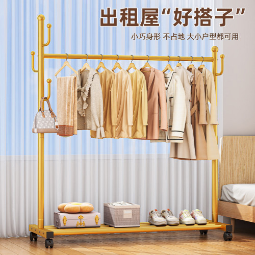 晾衣架落地臥室家用簡易室內掛衣桿陽台2025新款宿舍涼曬衣服架子