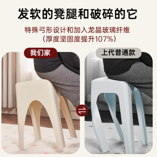喬遷之喜凳子塑膠加厚家用可曡放結婚代客方凳客廳紅色高板凳餐廳