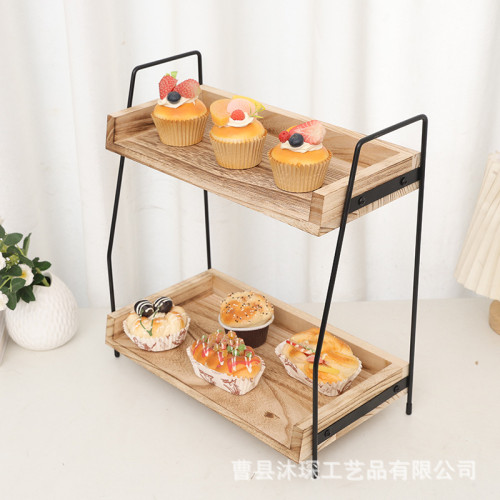 木質廚房調料用品整理架雙層梳妝台收納盒多功能收納架