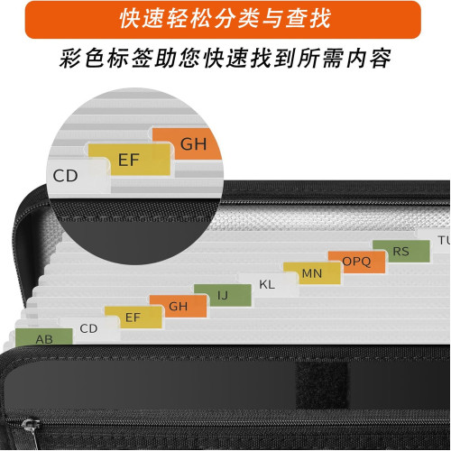 防水防火手風琴文件收納包可折曡大容量文件收納包