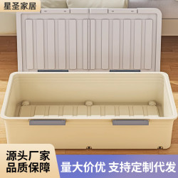 床底收納箱家用抽屜式大容量帶蓋儲物箱衣服被子可移動雙開整理箱