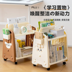 書本繪本收納架文具收納宿舍可移動書架客廳家用書桌收納置物架