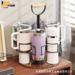 大容量史丹利旋轉鐵藝杯架適用於Stanley冰霸杯多功能杯架