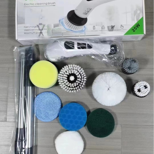 電動清潔刷加長桿多功能刷防水家用浴室魚缸磁磚地板清潔刷子