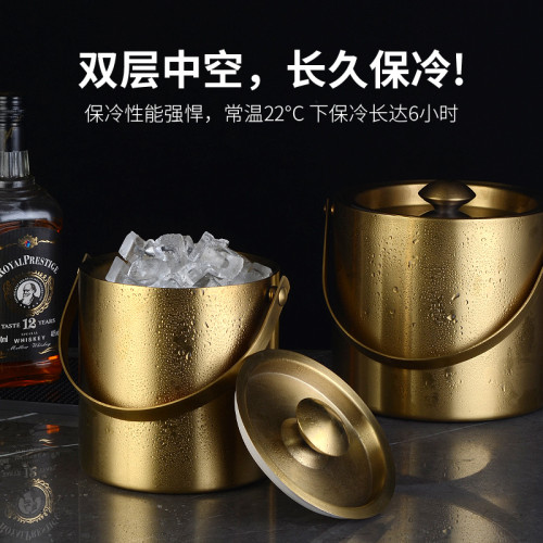 不鏽鋼冰桶冰粒桶手提啤酒桶酒吧KTV啤酒香檳保溫冰桶不鏽鋼桶