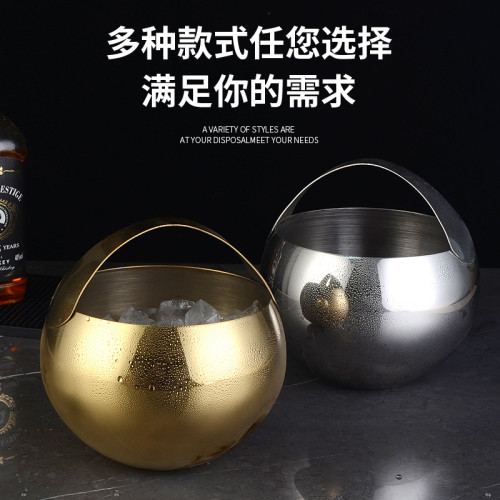 不鏽鋼冰桶冰粒桶手提啤酒桶酒吧KTV啤酒香檳保溫冰桶不鏽鋼桶