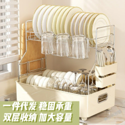 收納架廚房瀝水碗筷架家用碗盤置物架瀝水架免打孔碗碟餐具收納廠