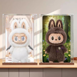 適用泡泡瑪特zimomo labubu 大首領隂晴大天使公仔 亞克力展示盒