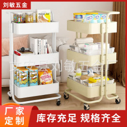 家用小推車置物架廚房零食儲物架嬰兒玩具收納架可移動整理架