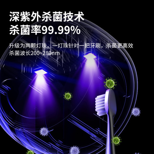 智能牙刷消毒器電動紫外線殺菌烘乾免打孔壁掛衛生間單雙人置物架