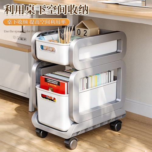 書包置物架可移動小推車書本收納架神器家用多層放書包桌下收納桌