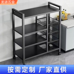 廚房落地多層置物架微波爐烤箱收納儲物架可移動蔬菜儲物架子