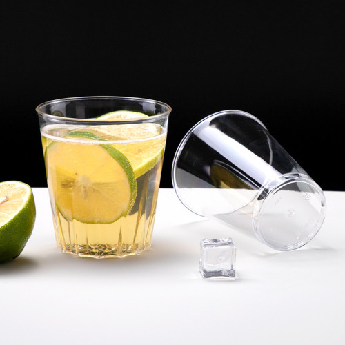喇叭花航空杯一次性杯子塑膠杯透明喝水杯小水杯品嘗試飲杯整箱