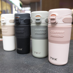 TKK不鏽鋼316保溫杯車用可攜式輕奢水杯隨身ins創意網紅風咖啡杯