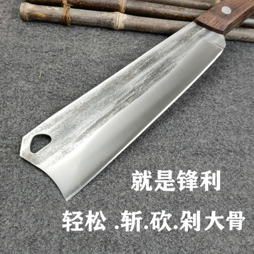 陽江不鏽鋼特厚砍骨刀具木柄斬切片菜豬肉商專業用輕廚房