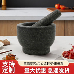擣蒜罐花崗巖石臼家擣碎器研磨器擣蒜器手動研磨石器