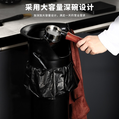 商用大容量粉渣桶高筒咖啡機廢渣盒立式長筒形粉渣盒吧台敲渣盒
