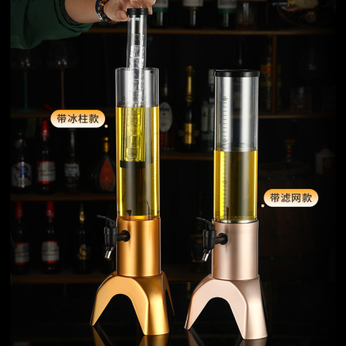 商用酒砲3L紥啤網紅酒塔三角啤酒機啤酒桶紥啤桶分酒器雞尾酒桶