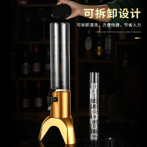 商用酒砲3L紥啤網紅酒塔三角啤酒機啤酒桶紥啤桶分酒器雞尾酒桶
