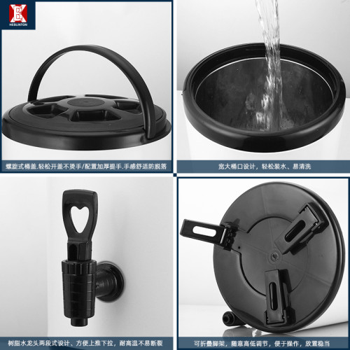 商用不鏽鋼奶茶桶12雙層保溫桶餐廳茶水桶擺地攤豆漿桶冰鎮果汁桶