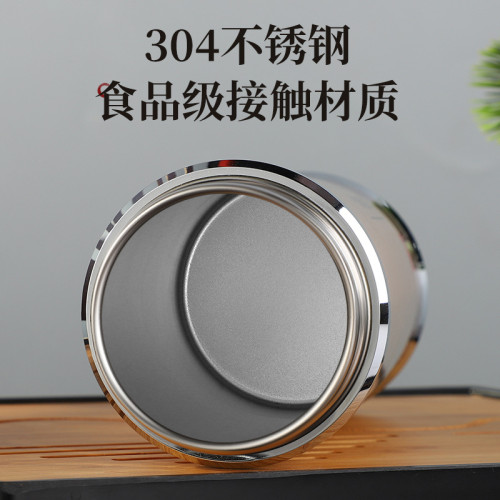 復古風304不鏽鋼茶水分離保溫杯上善若水商務直杯車用辦公禮品杯
