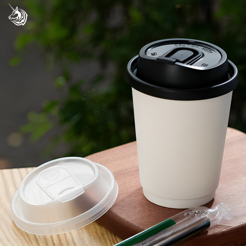 80/90口徑U型蓋盾牌蓋咖啡杯蓋一次性奶茶防漏蓋批蓋子