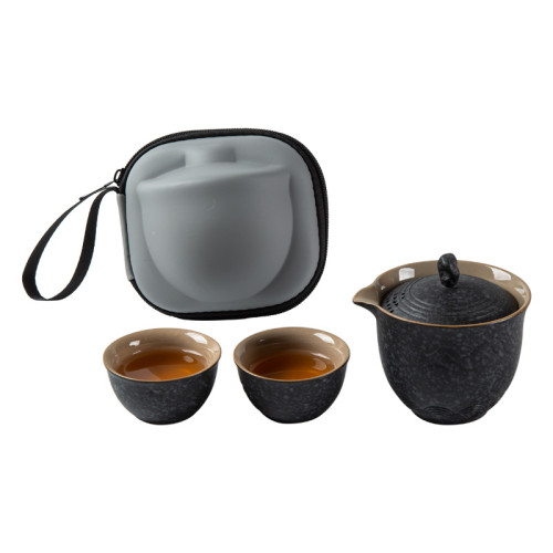 快客杯旅行茶具套裝可攜式包泡茶功夫茶杯單人一壺二杯戶外茶壺出差