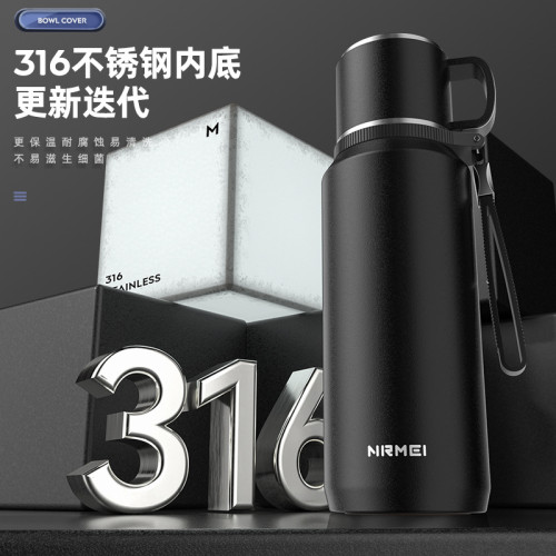 316不鏽鋼保溫杯男款大容量1000ml可攜式泡茶杯子水壺高檔大號水杯